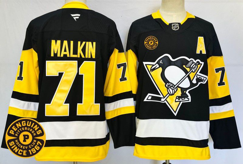 Men Pittsburgh Penguins #71 Malkin Black Fanatics 2025 NHL Jersey style 3->pittsburgh penguins->NHL Jersey